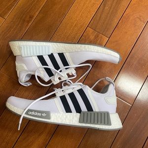 Adidas NMD R1 white  Metal Grey White Black  Men’s Size 11